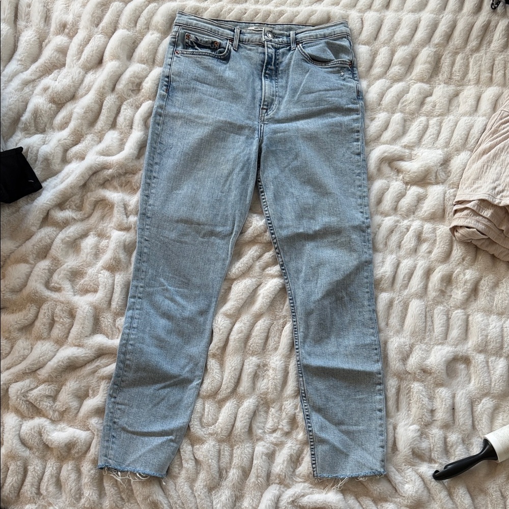 GRLFRND Light Blue Straight Leg Jeans